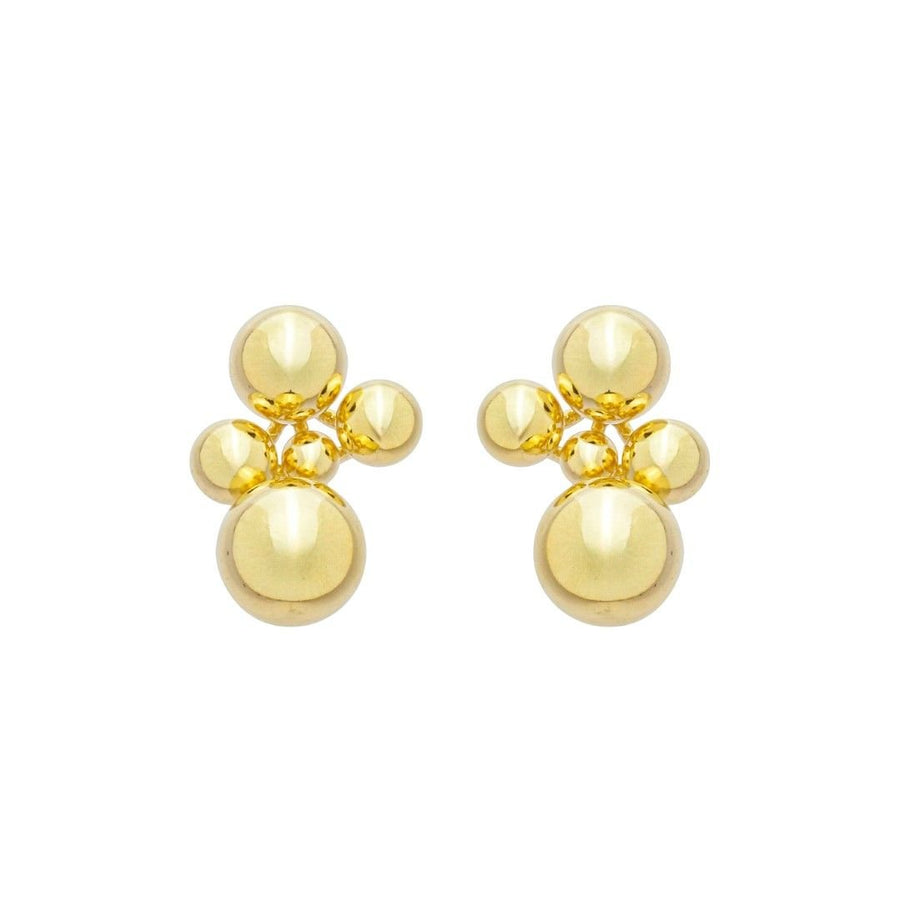 Brinco Orgânico Esferas Talita Folheado a Ouro 18k - Piuka