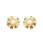 Brinco Orgânico Luisa Off White Folheado a Ouro 18k - Piuka