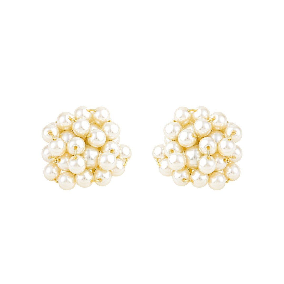 Brinco Pérolas Orgânico Thais Folheado a Ouro 18k - Piuka