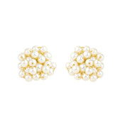 Brinco Pérolas Orgânico Thais Folheado a Ouro 18k - Piuka