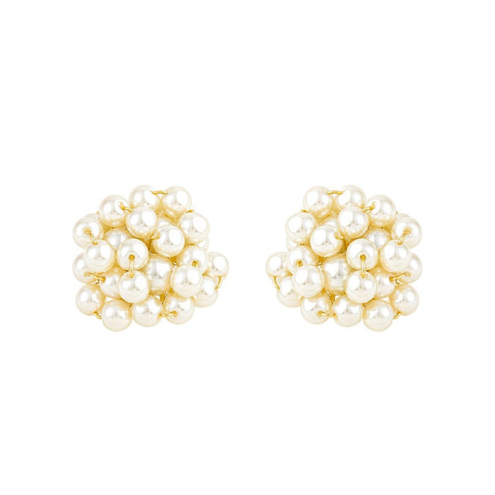 Brinco Pérolas Orgânico Thais Folheado a Ouro 18k