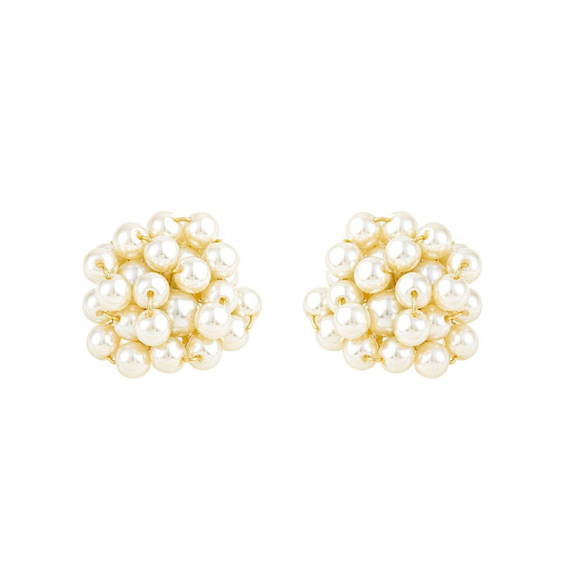 Brinco Pérolas Orgânico Thais Folheado a Ouro 18k - Piuka