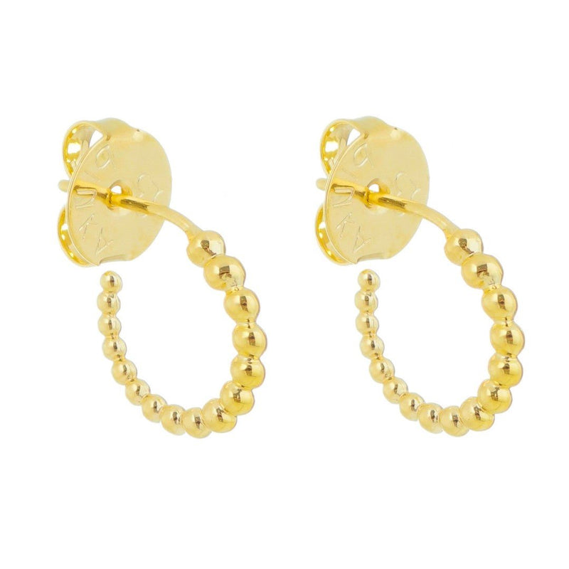 Brinco Piuka Argolinha Lana Bolinhas de Metal Folheada a Ouro18k - Piuka