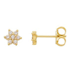 Brinco Piuka Lulli Mini Flor M Zircônias Folheado a Ouro 18k - Piuka