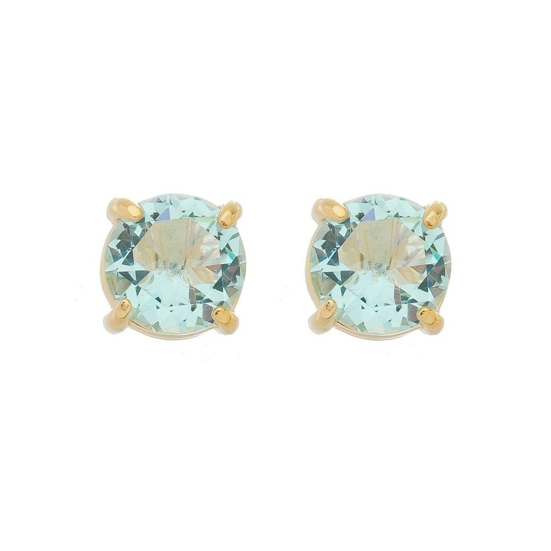 Brinco Ponto de Luz Annie G Zircônia Acqua Folheado a Ouro 18k - Piuka