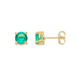 Brinco Ponto de Luz Annie P Zircônia Turmalina Folheado a Ouro 18k - Piuka