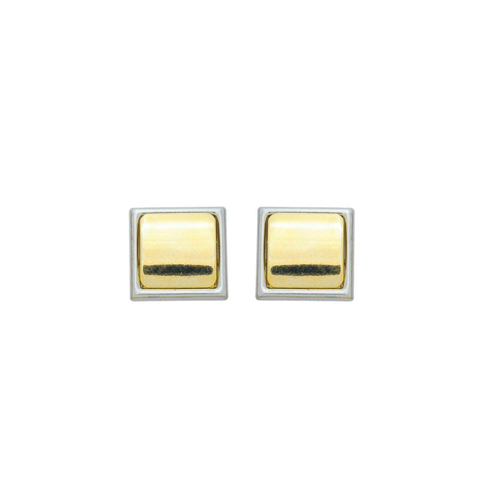 Brinco Quadrado Letícia Folheado a Ouro 18k Folheado em Ródio Branco