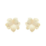 Brinco Raissa Matelado Flor Folheado a Ouro 18k - Piuka