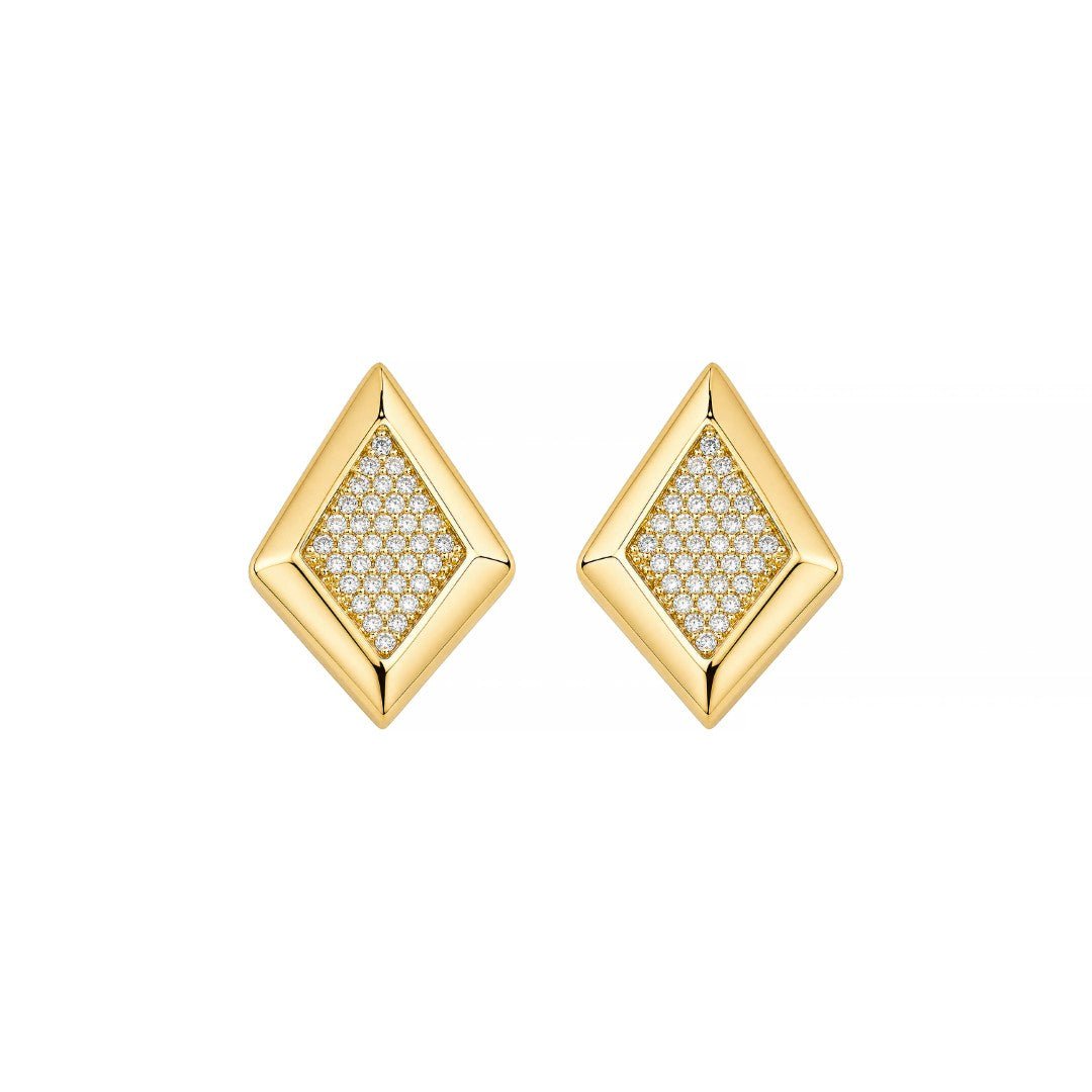 Brinco Serena Zircônias Folheado a Ouro 18k - Piuka