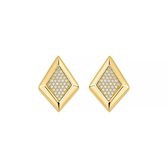 Brinco Serena Zircônias Folheado a Ouro 18k