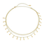 Choker 3 Correntes Antonella Mini Gotas Folheada a Ouro 18k Piuka - Piuka