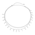 Choker 3 Correntes Antonella Mini Gotas Folheada em Ródio Branco Piuka - Piuka