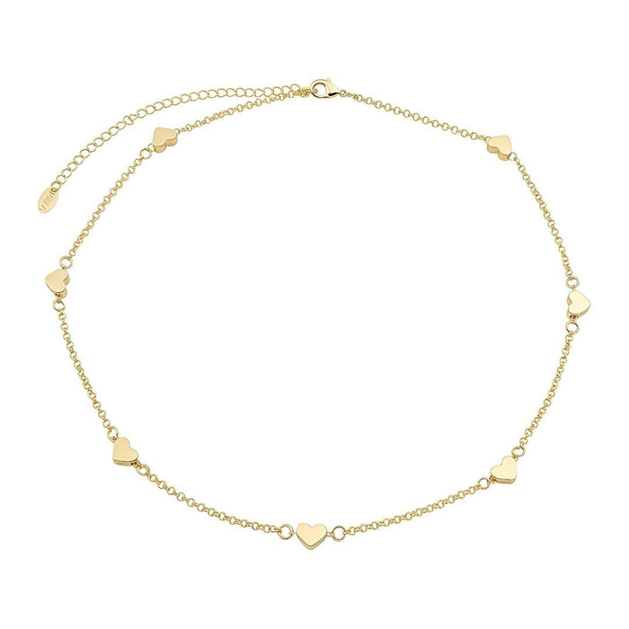 Choker Anne Coração Folheada a Ouro 18k