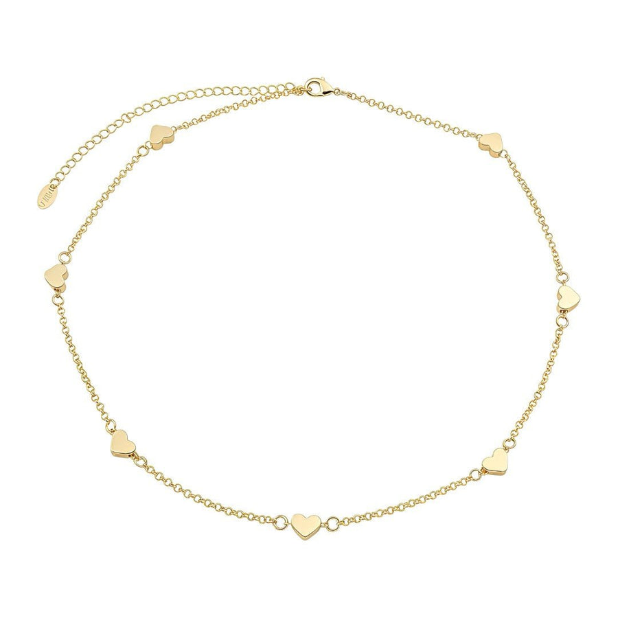 Choker Anne Coração Folheada a Ouro 18k - Piuka