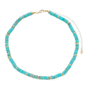 Choker Clara Howlita Natural Turquesa - Piuka