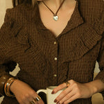 Choker Courinho Laura Coração Folheado a Ouro 18k - Piuka