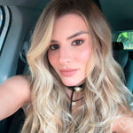 Choker Courinho Preta Agatha Coração Olho Grego Folheado a Ouro 18k - Piuka