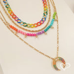 Choker de Elos Raiza Colorida Folheada a Ouro 18k - Piuka