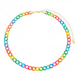 Choker de Elos Raiza Colorida Folheada a Ouro 18k - Piuka