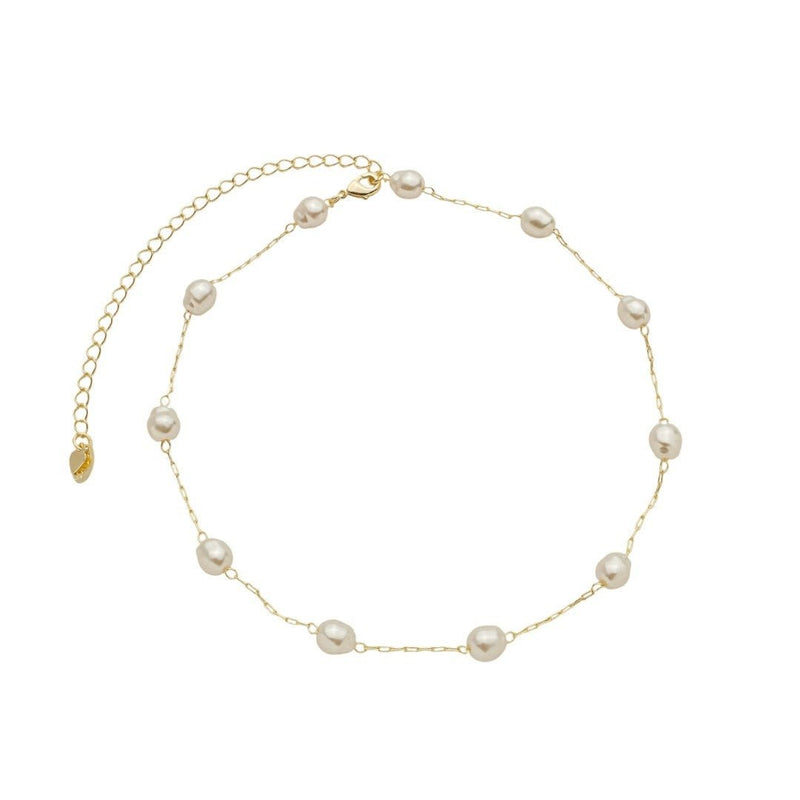 Choker de Pérolas de Água Doce Lara Folheado a Ouro 18k - Piuka