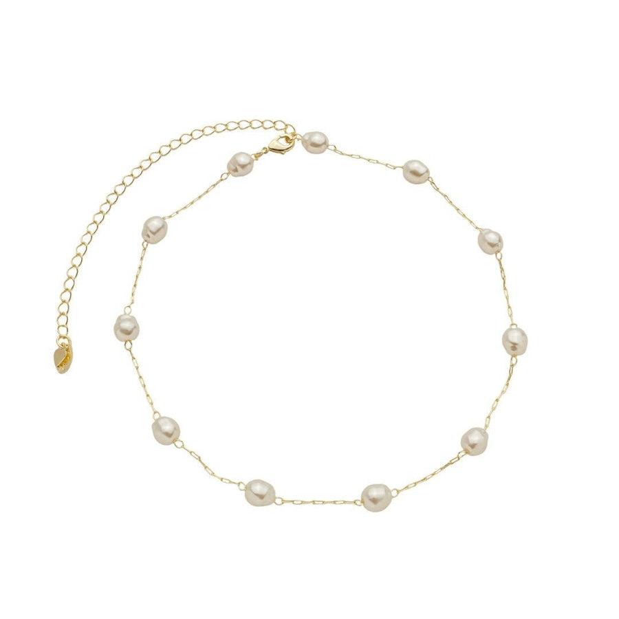 Choker de Pérolas de Água Doce Lara Folheado a Ouro 18k - Piuka