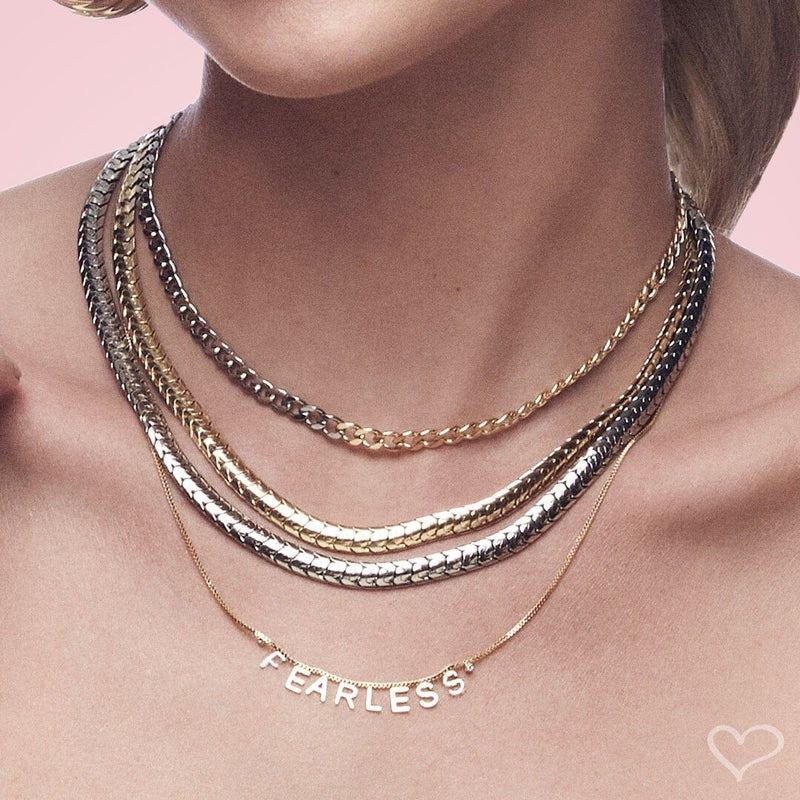 Choker Elos Groumet Folheada a Ouro 18k e Folheada em Ródio Branco Frida - Piuka