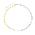 Choker Elos Groumet Folheada a Ouro 18k e Folheada em Ródio Branco Frida - Piuka