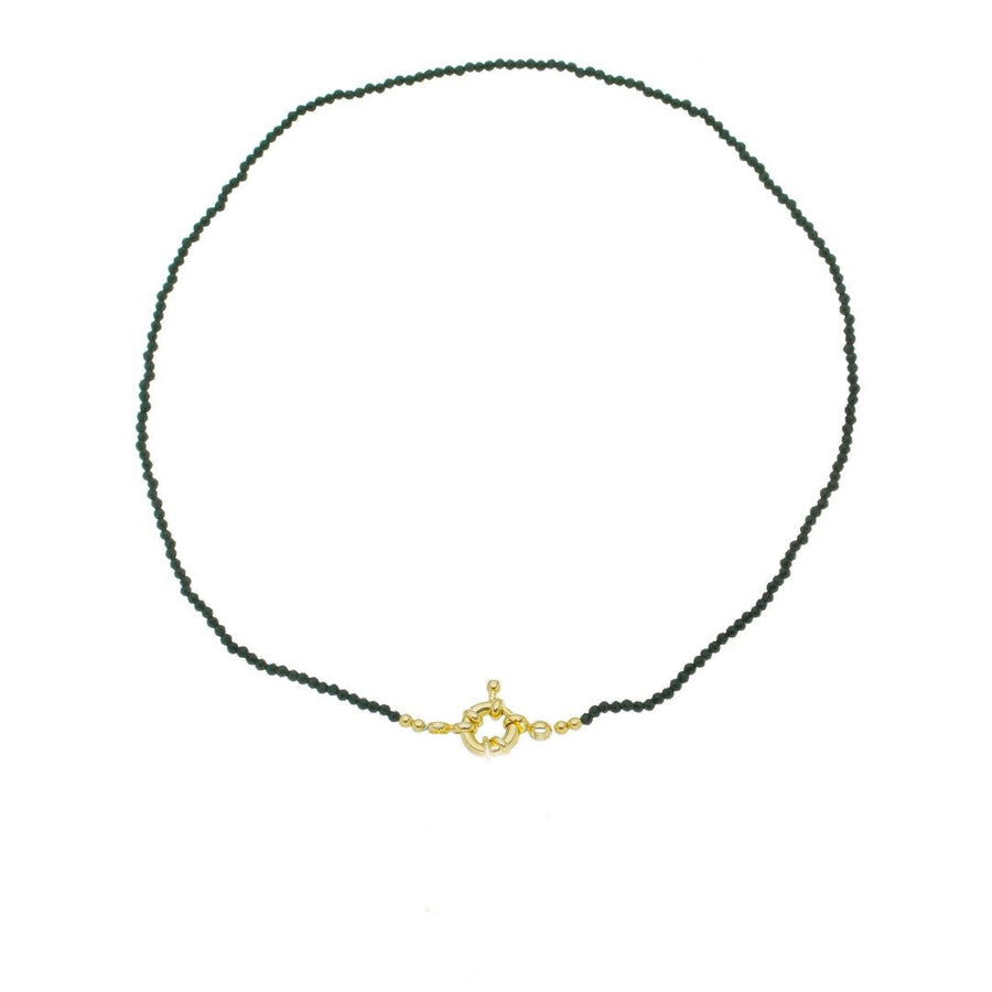 Choker Fê Zircônias Preta Folheada a Ouro 18k - Piuka