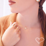 Choker Fio de Nylon Letra Inicial Zircônia Folheada a Ouro 18k - Piuka