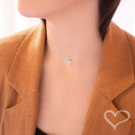 Choker Fio de Nylon Letra Inicial Zircônia Folheada em Ródio Branco - Piuka