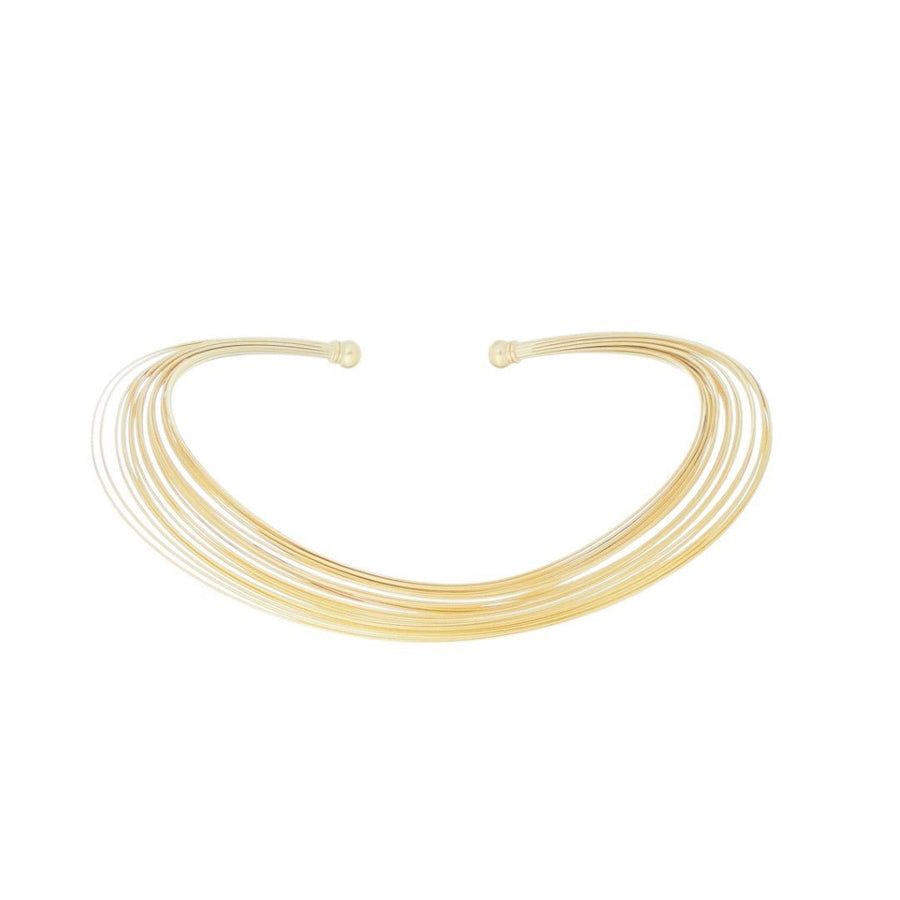 Choker Fios de Metal Folheada a Ouro 18k Ana Laura - Piuka