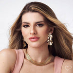 Choker Fios de Metal Folheada a Ouro 18k Ana Laura - Piuka