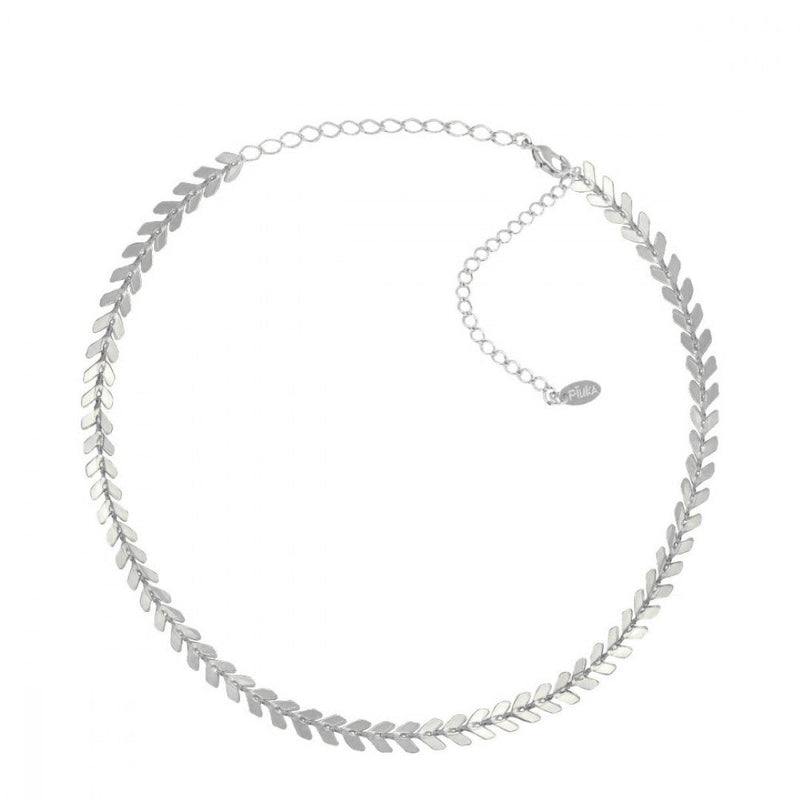 Choker Folheado em Ródio Branco Kylie - Piuka