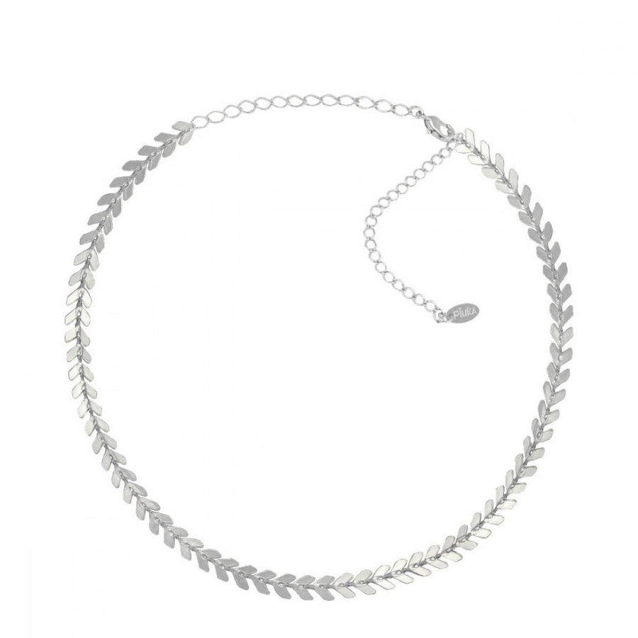 Choker Folheado em Ródio Branco Kylie - Piuka