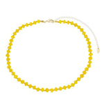 Choker Georgina Pedras Naturais Jade Rondel Amarela - Piuka