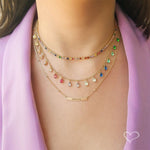 Choker Gotas Zircônias Coloridas Folheada a Ouro 18k Vivian - Piuka