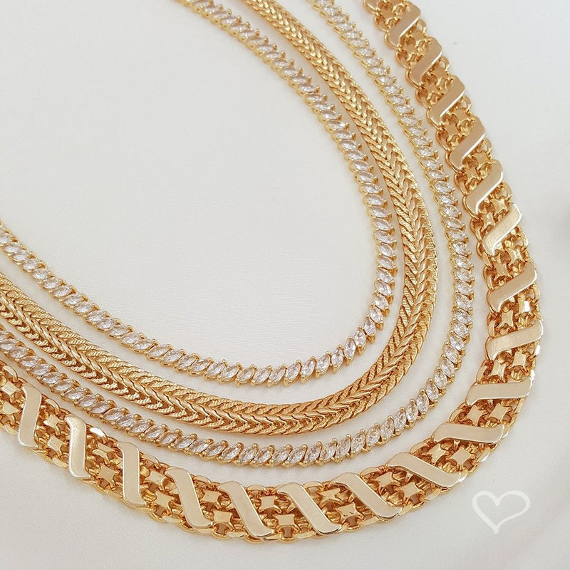 Choker Lele Malha Folheada a Ouro 18k Piuka - Piuka