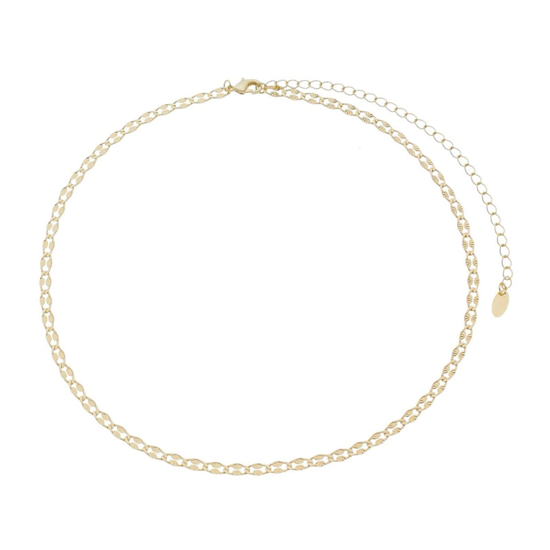 Choker Linda Elos Diamantados Folheada a Ouro 18k - Piuka