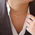 Choker Linda Elos Diamantados Folheada em Ródio Branco - Piuka