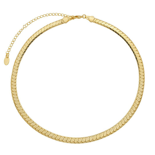Choker Malha Olívia Folheada a Ouro 18k - Piuka