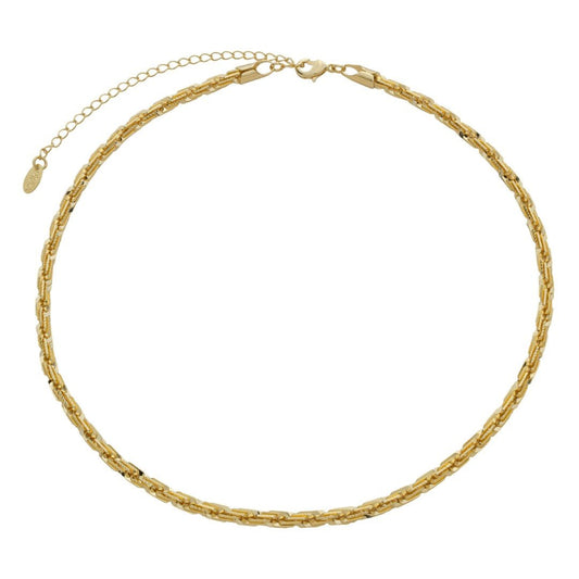 Choker Malha Valentina Folheada a Ouro 18k - Piuka