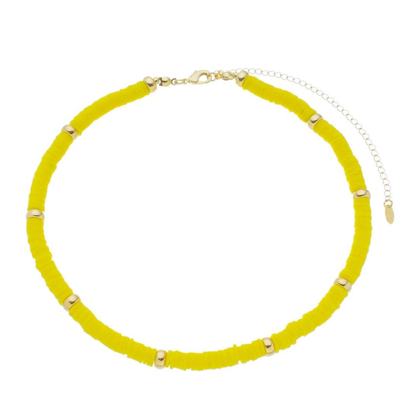 Choker Mari Fimos Amarelo - Piuka