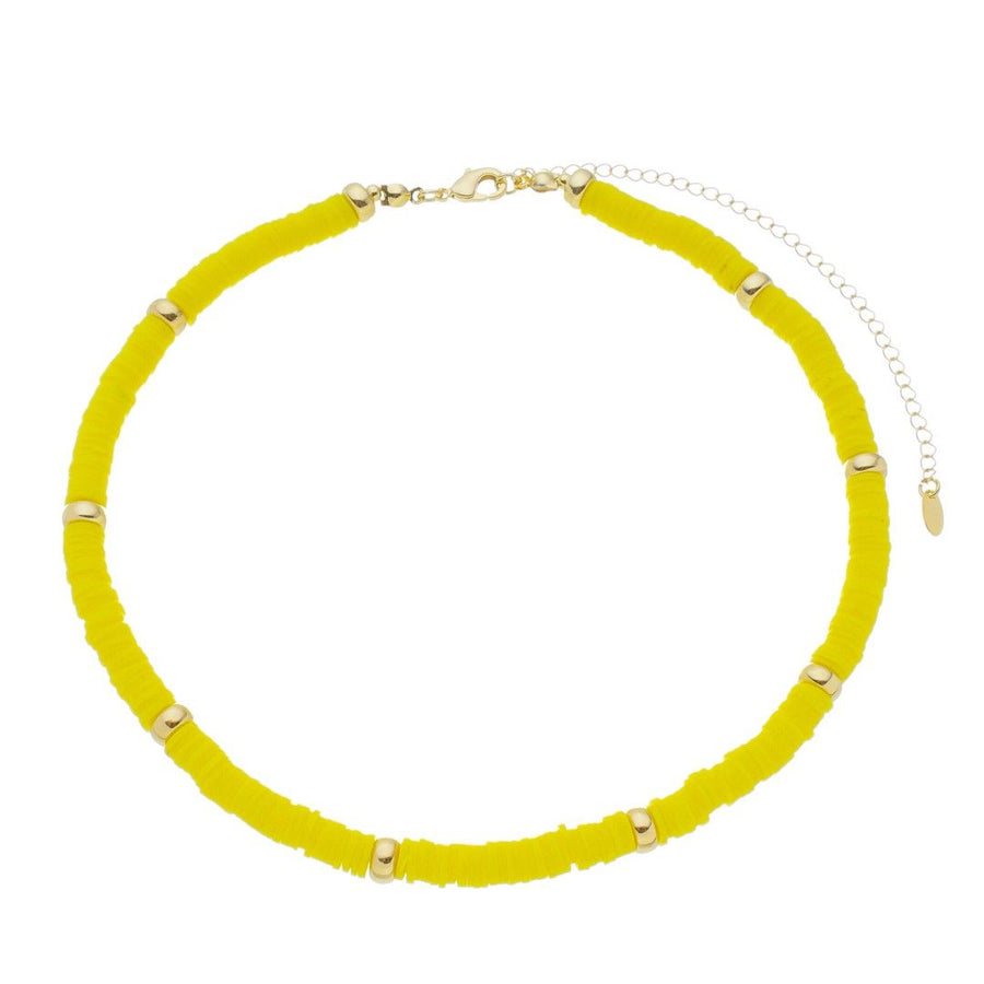 Choker Mari Fimos Amarelo - Piuka