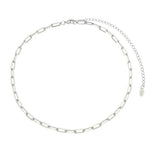 Choker Miley Folheada em Ródio Branco - Piuka