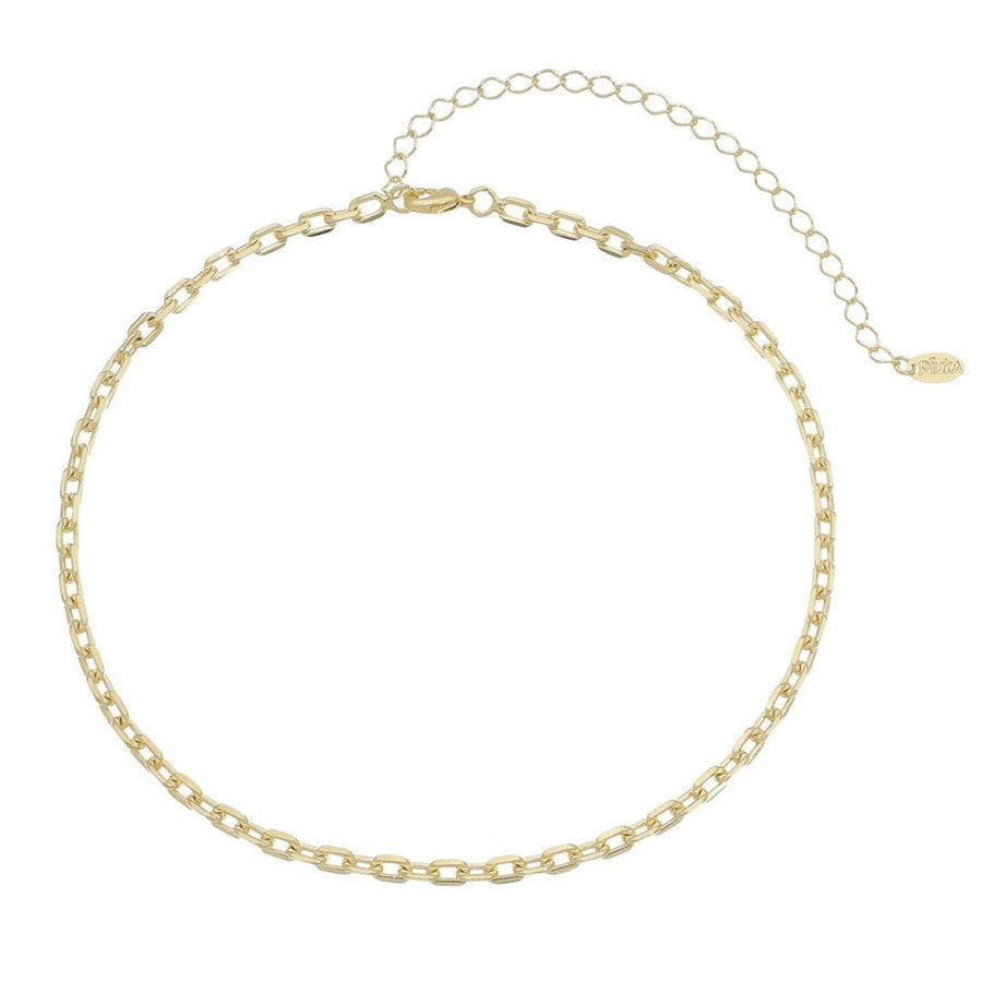 Choker Mini Elos Folheada a Ouro 18k Dua - Piuka
