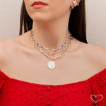 Choker Mini Elos Folheada a Ouro 18k Dua - Piuka