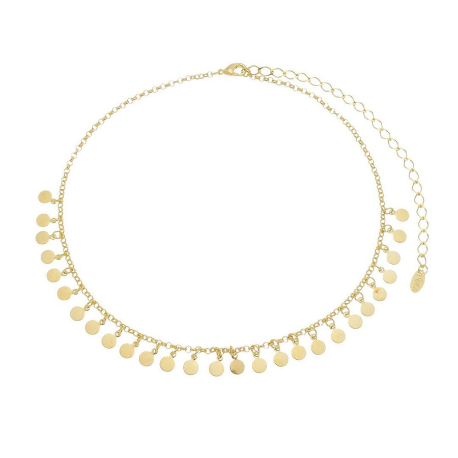 Choker Mini Medalhas Folheada a Ouro 18k Laika - Piuka