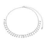 Choker Mini Medalhas Laika Folheada em Ródio Branco - Piuka
