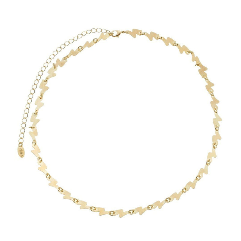 Choker Mini Raios Lp Folheada a Ouro 18k - Piuka