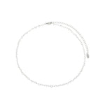 Choker Mirela Mini Corações Folheado em Ródio Branco - Piuka